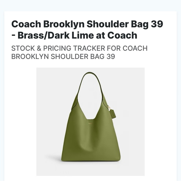 Coach Handbags - ISO and interested in TRADE? BROOKLYN 39 in dark lime